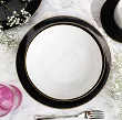 Serwis obiadowo - kawowy na 6 osób (30 el) Bogucice - Black & White Gold 1207
