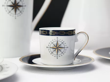 Filiżanka ze spodkiem 0,10 L / 12,5 cm Ćmielów - Jenny Nautilus White