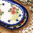 Półmisek owalny 36 cm Bolesławiec - Maki Smolińskiej
