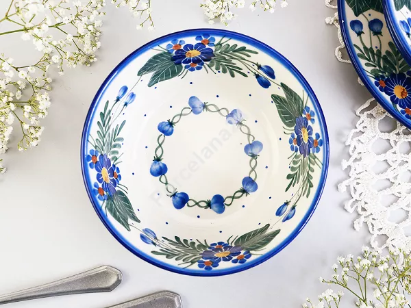 Salaterka 18 cm Bolesławiec - Kwiaty Kuleszy Salaterka 18 cm Bolesławiec - Kwiaty Kuleszy