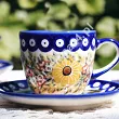 Filiżanka ze spodkiem 0,22 L / 14 cm Bolesławiec - Rajska Łąka