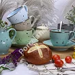 Filiżanka ze spodkiem 0,3 L / 16 cm Bogucice - Alumina Cottage Tiffany 1093