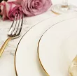 Serwis obiadowo - herbaciany na 12 osób (105 el.) Bogucice - Lolita Cream Gold 1258