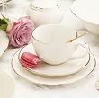 Serwis obiadowo - herbaciany na 12 osób (105 el.) Bogucice - Lolita Cream Gold 1258