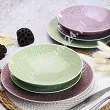 Serwis obiadowo-herbaciany na 6 osób (26 el) Lubiana - Hanami Pistacjowa Zieleń / Pudrowy Róż