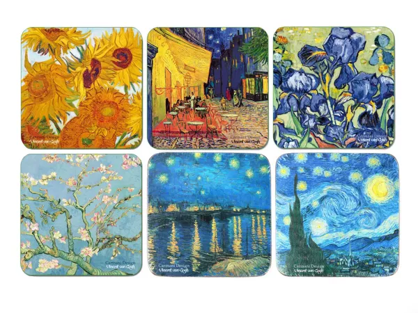 Kpl. podkładek korkowych pod kubki (4 szt.) Carmani - Vincent van Gogh 830-0001 Kpl. podkładek korkowych pod kubki (4 szt.) Carmani - Vincent van Gogh 830-0001