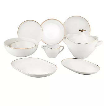 Serwis obiadowo - kawowy na 6 osób (45 el) Altom Design - MariaPaula Moderna Gold