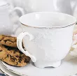 Garnitur do kawy na 6 osób (21 el.) Ćmielów - Rococo 3605 PLATYNOWA LINIA