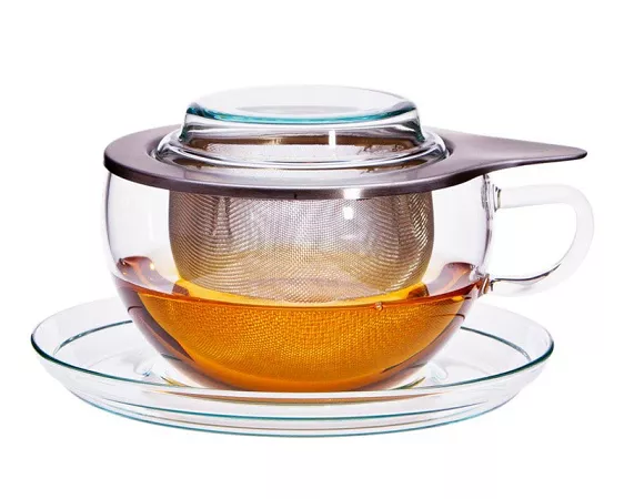 Filiżanka ze spodkiem z zaparzaczem stalowym 0,4 L Trendglas - TEA TIME 4E.220204 Filiżanka ze spodkiem z zaparzaczem stalowym 0,4 L Trendglas - TEA TIME 4E.220204
