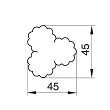 Wykrawacz 4,5 cm Smolik - Trzy kule ząbkowane 4SS.503/V