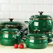 Garnek z pokrywką 2,2 L Emalia Metalac - Dark Green 1ME.DG.G16