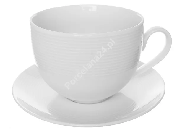 Filiżanka ze spodkiem 0,45 L / 15,5 cm Chodzież - Yvette (Yvonne) E755 BIAŁA LINEA Filiżanka ze spodkiem 0,45 L / 15,5 cm Chodzież - Yvette (Yvonne) E755 BIAŁA LINEA