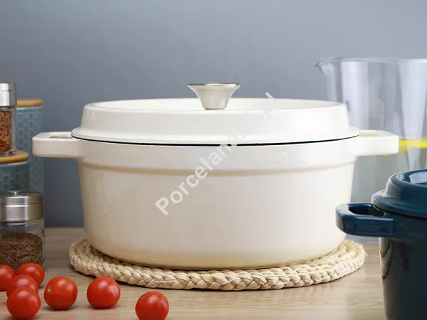 Garnek żeliwny 28 cm Nois - Tierra Kremowy 17.830065 Garnek żeliwny 28 cm Nois - Tierra Kremowy 17.830065