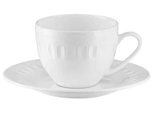 Filiżanka ze spodkiem 0,25 L / 16 cm Villa Italia - Mesyna White ES659 Filiżanka ze spodkiem 0,25 L / 16 cm Villa Italia - Mesyna White ES659