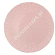 Komplet talerzy na 6 osób (18el) Ćmielów - Sofia Biało / Różowa
