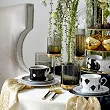 Zestaw do ciasta dla 6 osób Ćmielów - Kolekcja Jenny ART DECO G848 - czarny talerz