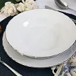 Serwis obiadowy na 6 osób (25 el.) Ćmielów - Rococo 3605 PLATYNOWA LINIA